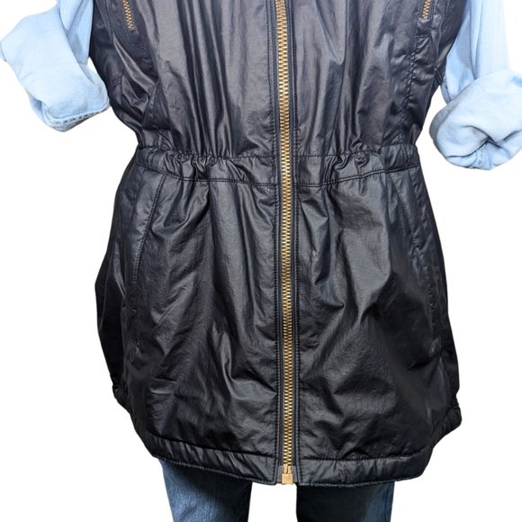Athleta Medium 'Alpine Air' Black Vest Fleece Lined Full Zip Adjustable Waist - Picture 7 of 15